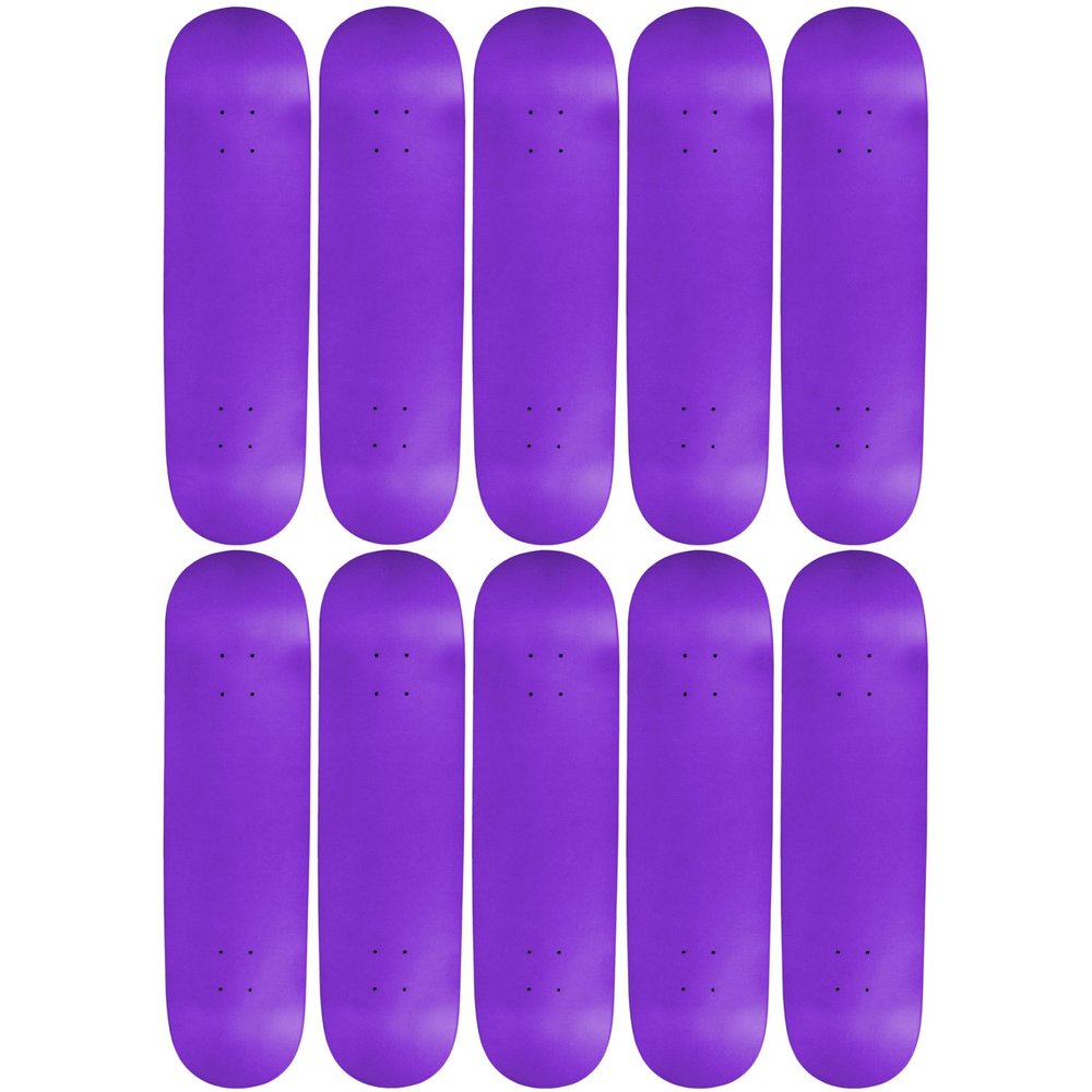 Moose 10 Count 8.25" Blank Skateboard Deck Neon Purple 7-Ply Canadian Maple