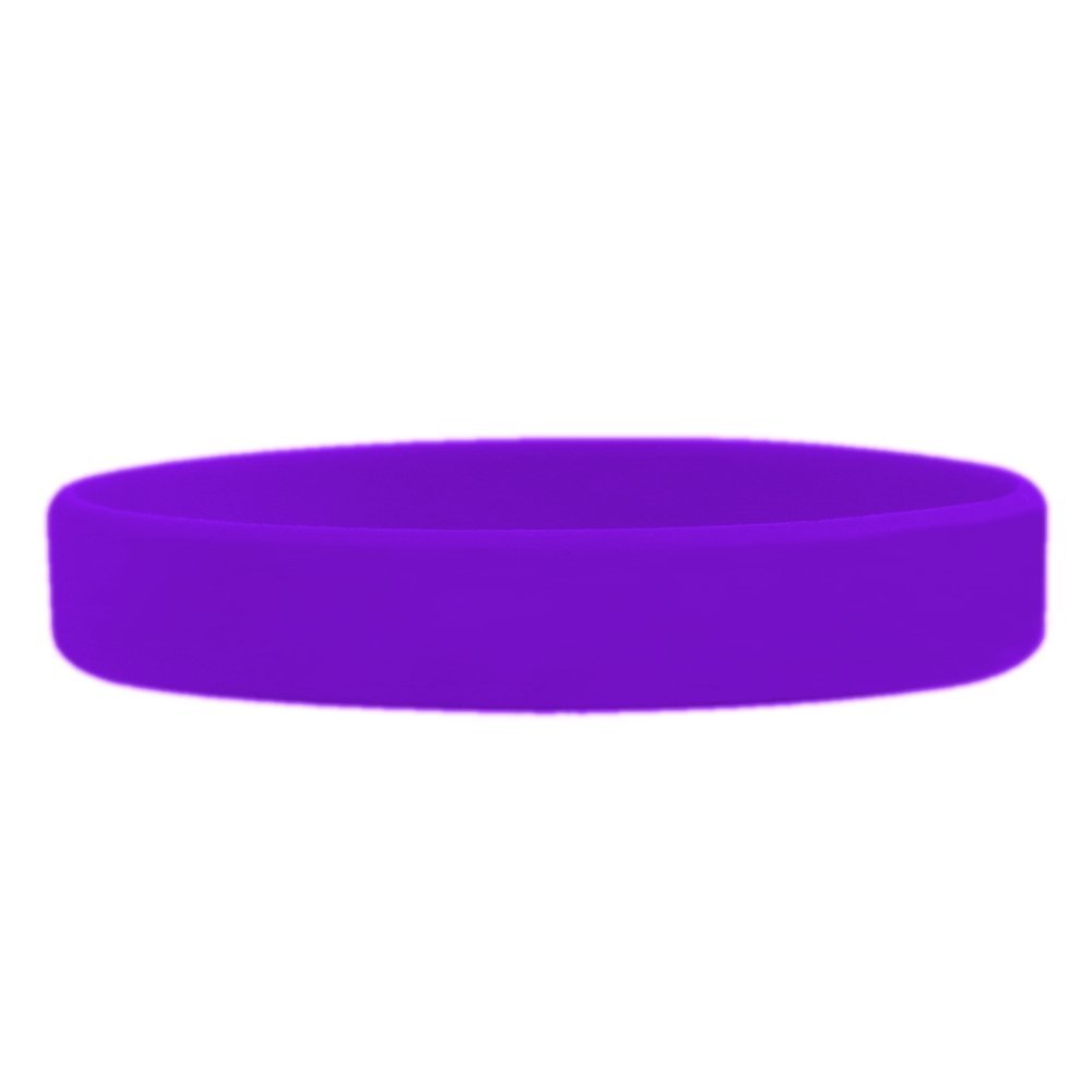 SayitBands 5 Custom Dark Purple Debossed Silicone Wristband