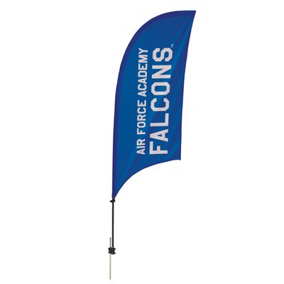 Air Force Falcons College Sports Printed Feather Flag - NCAA Licensed - Super Polyester - School Banner (White, Blue) (7.5' Spike Base)