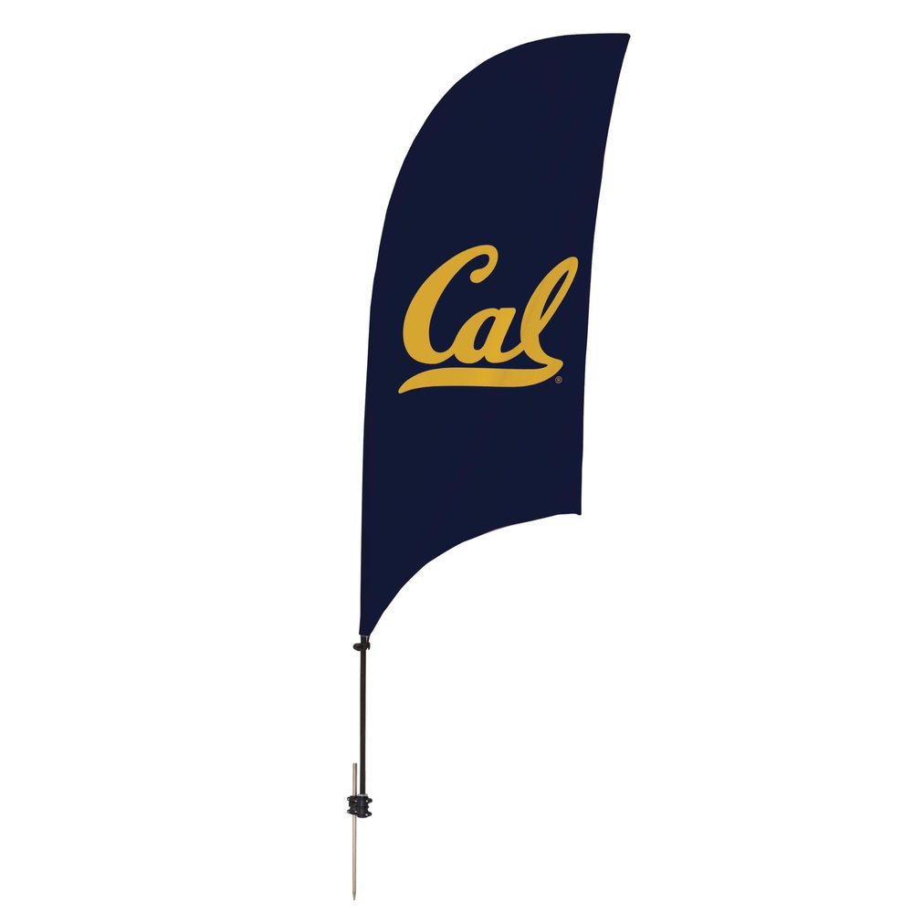 California Bears College Sports Printed Feather Flag - NCAA Licensed - Super Polyester - School Banner (Navy Blue) (7.5' Spike Base)