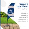 Air Force Falcons College Sports Printed Feather Flag - NCAA Licensed - Super Polyester - School Banner (Blue) (7.5' Cross Base) view 4