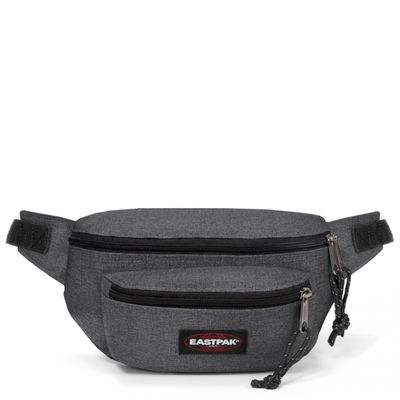 EASTPAK Doggy Bag  3L Waistpack with Front & Back Zip Pockets, Adjustable Belt, Lightweight & Vegan-Friendly, Black Denim
