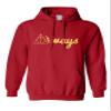 ALLNTRENDS Adult Hoodie Always Hallows Lightning Bolt Cute Top Trendy Gift (S, Red) view 1