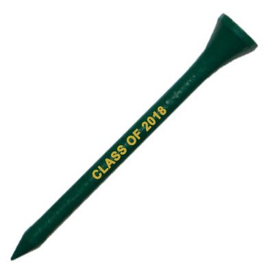 500 Personalized Custom Golf Tees - 1 Color Imprint 2-3/4" Dark Green