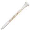 500 Personalized Custom Golf Tees - 1 Color Imprint 3-1/4" White view 1