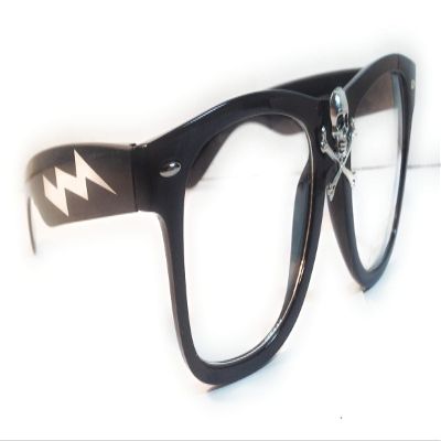 Varies Wild Thing Rick Vaughn Skull Glasses (Clear Lens)