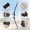 D&Q Recurve Bows for Adults Hunting Black Hunter Longbow Takedown 30-50lbs Bow and Arrow Set Right Handed Archery Archery with Bow Case Stringer Arrow Target Practice (Black 35lbs) view 3