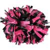 ICObuty Plastic Cheerleader Cheerleading Pom Pom 6 inch 1 Pair/2 Pieces (Wet hot Pink/Black) view 1