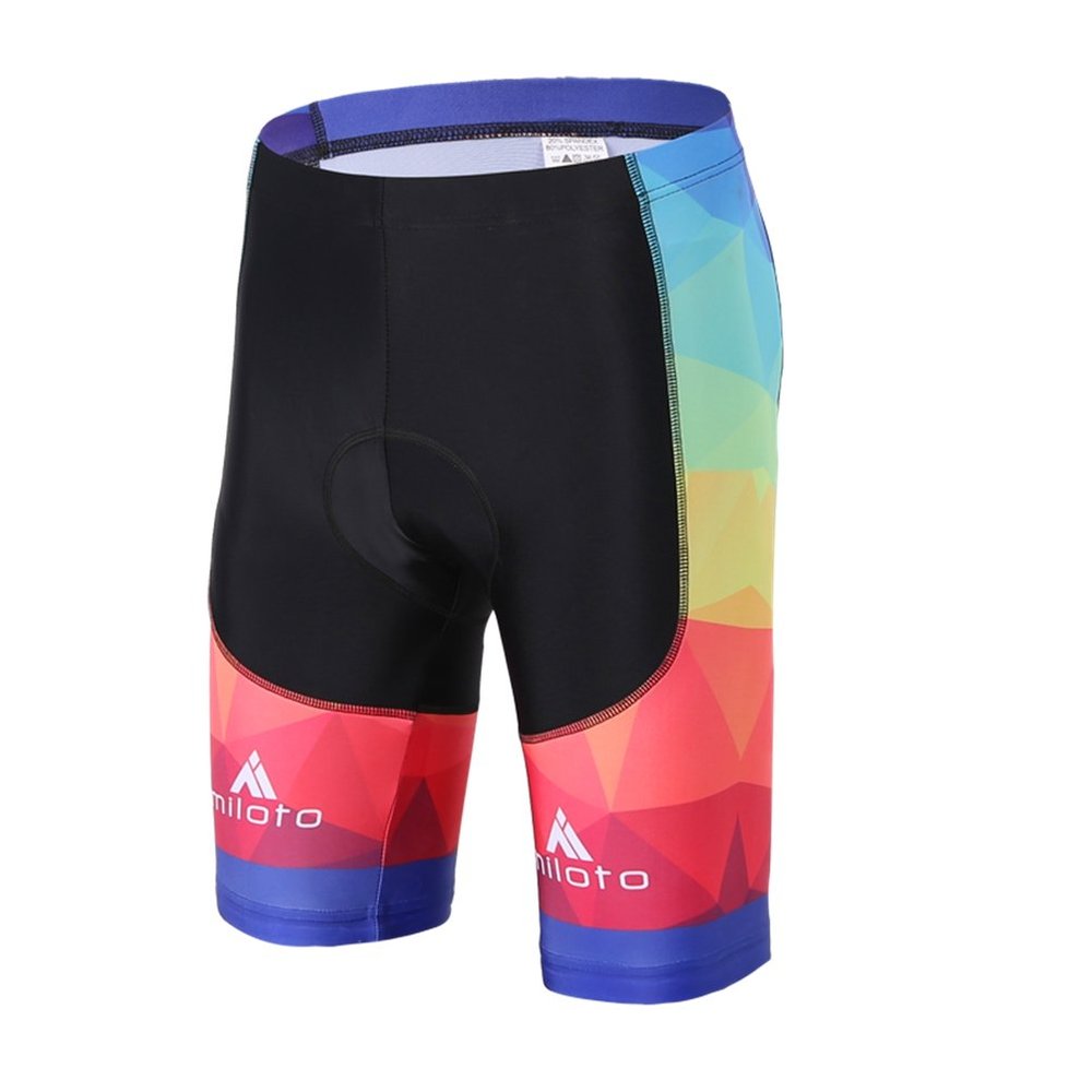 Uriah Men's Cycling Shorts 3D Coolmax Gel Padded Triangle Blocks Size XXXL(CN)