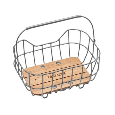 Racktime Unisex  Adult's Baskit Breeze Bicycle Basket, Silver, 1 Size