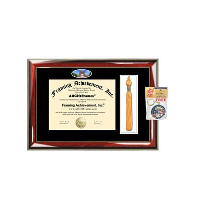 AllGiftFrames Georgia Tech Diploma Frame Tassel Holder Box Georgia Institute of Technology School Campus Photo Double Black Matted Degree Framing Graduation Gift Certificate Holder Case