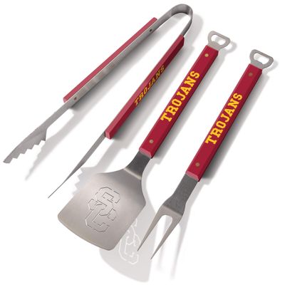 YouTheFan 9028826 NCAA USC Trojans Spirit Series 3-Piece BBQ Set, 22" x 9", Team Colors