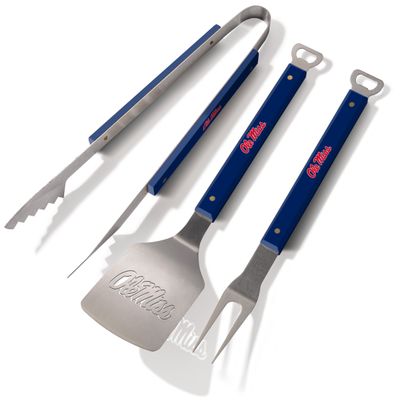 YouTheFan 5021763 NCAA Mississippi Old Miss Rebels Spirit Series 3-Piece BBQ Set, 22" x 9", Team Colors