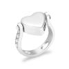 constantlife Cremation Ring for Ashes Engravable Heart Urn Finger Ring Necklace Stainless Steel Memorial Jewelry #6#7#8#9 (A-Silver-8) view 1