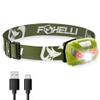 Foxelli USB-C Rechargeable LED Headlamp  Super Bright, Lightweight Head Lamp for Running, Camping, Hiking & Work  Comfortable Fit for Adults & Kids view 1