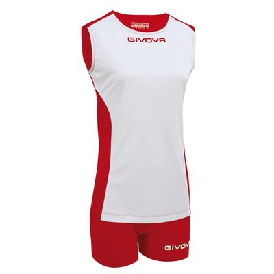 Givova KITV06, Unisex_Adult, White-Red, L