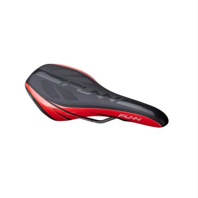 Funn Adlib HD Mountain Bike Saddle with Durable CrMo Rails, Comfortable and Stable Bicycle Saddle, Vinyl Leather Covered, Red