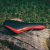 Funn Adlib HD Mountain Bike Saddle with Durable CrMo Rails, Comfortable and Stable Bicycle Saddle, Vinyl Leather Covered, Red view 2