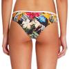 Eidon women's Rebel Bikini Bottom Swimsuit with Front Strappy Detail, Kalei Black Floral Print, X-Large view 2