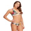 Eidon women's Rebel Bikini Bottom Swimsuit with Front Strappy Detail, Kalei Black Floral Print, X-Large view 3