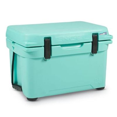 Engel Coolers ENG25 Cooler | 18 Can High Performance Durable Seamless Rotationally Molded Ice Box for Camping, Hunting, and Fishing - Seafoam