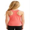 Kurve Premium Girls Seamless Supersoft Wide Strap Comfortable Racerback Tank Top for Kids, Dance Class, Yoga Class, Gymnastic Class, (Made with Love in The USA), Neon Coral, Age 4-7 view 1