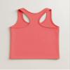 Kurve Premium Girls Seamless Supersoft Wide Strap Comfortable Racerback Tank Top for Kids, Dance Class, Yoga Class, Gymnastic Class, (Made with Love in The USA), Neon Coral, Age 4-7 view 4
