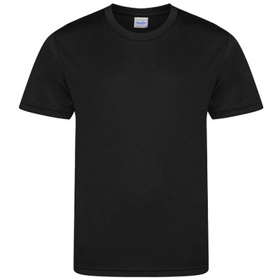 AWDis Childrens/Kids Cool Smooth T-Shirt (9/11 Years) (Jet Black)