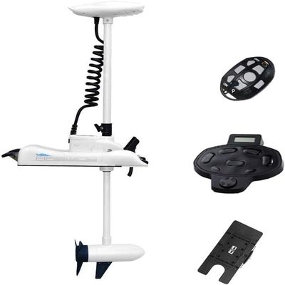 AQUOS Haswing CaymanB Bow Mount Trolling Motor with Wireless Remote & Wireless Foot Control, Quick-Release- 55 Lb. Thrust, 54 in. Shaft, Saltwater & Freshwater