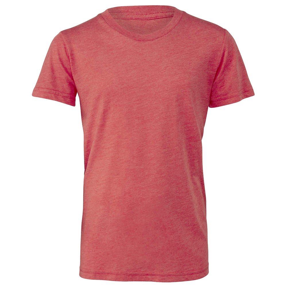 Bella Canvas Youths Tri-Blend T-Shirt, M, Light Red Triblend