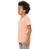 Bella Canvas Youths Tri-Blend T-Shirt, M, Light Red Triblend view 4