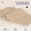Hugh Ugoli Women's Cotton Crew Socks | Plain Color, Regular Fit, Soft Casual Socks for Trouser, 4 Pairs, Light Beige, Shoe Size: 9-12 view 4