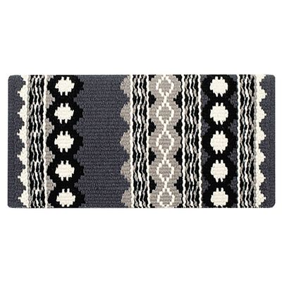 Mayatex Riverland Saddle Blanket, Charcoal/Ash/Cream/Black