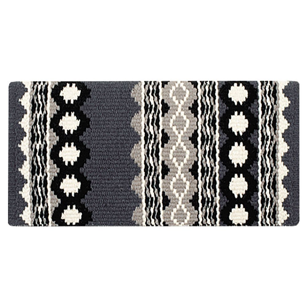Mayatex Riverland Saddle Blanket, Charcoal/Ash/Cream/Black