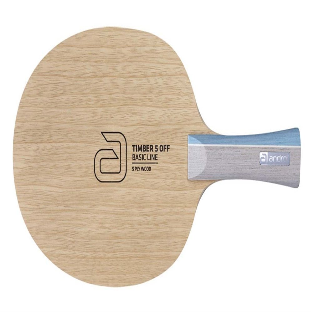 Andro 10240306 Table Tennis Racket, Timber 5 Off, Compact FL