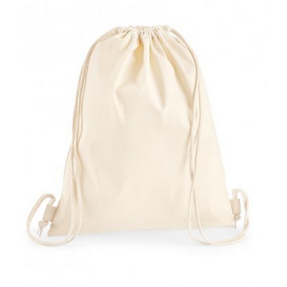 Westford Mill Premium Cotton Gymsac (One Size) (Natural)