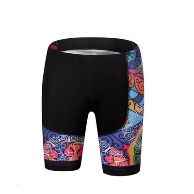 Uriah Women's Cycling Shorts 3D Coolmax Gel Padded Retro Paint Size XXXL(CN)