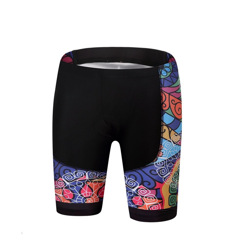 Uriah Women's Cycling Shorts 3D Coolmax Gel Padded Retro Paint Size M(CN)