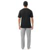 Fruit of the Loom Men's 2-Piece Jersey Knit Pajama Set, Black/Grey Heather, 4X view 2
