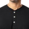 Fruit of the Loom Men's 2-Piece Jersey Knit Pajama Set, Black/Grey Heather, 4X view 3