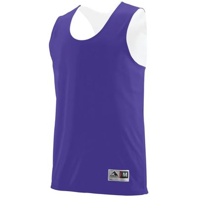 Augusta Sports Reversible Wicking Tank, Pur/WHI, XX Large