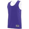 Augusta Sports Reversible Wicking Tank, Pur/WHI, XX Large view 1