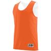Augusta Sports Reversible Wicking Tank, Ora/WHI, Small view 1