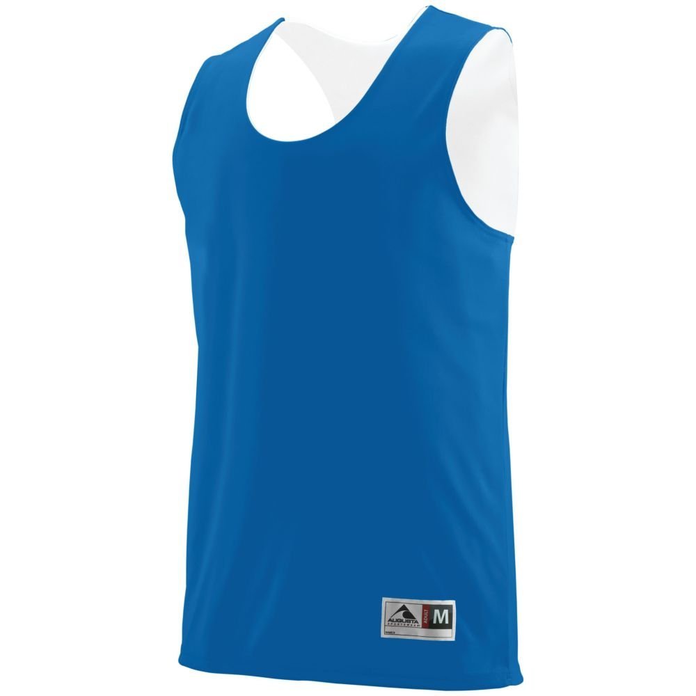 Augusta Sports Reversible Wicking Tank, Roy/WHI, XXX Large