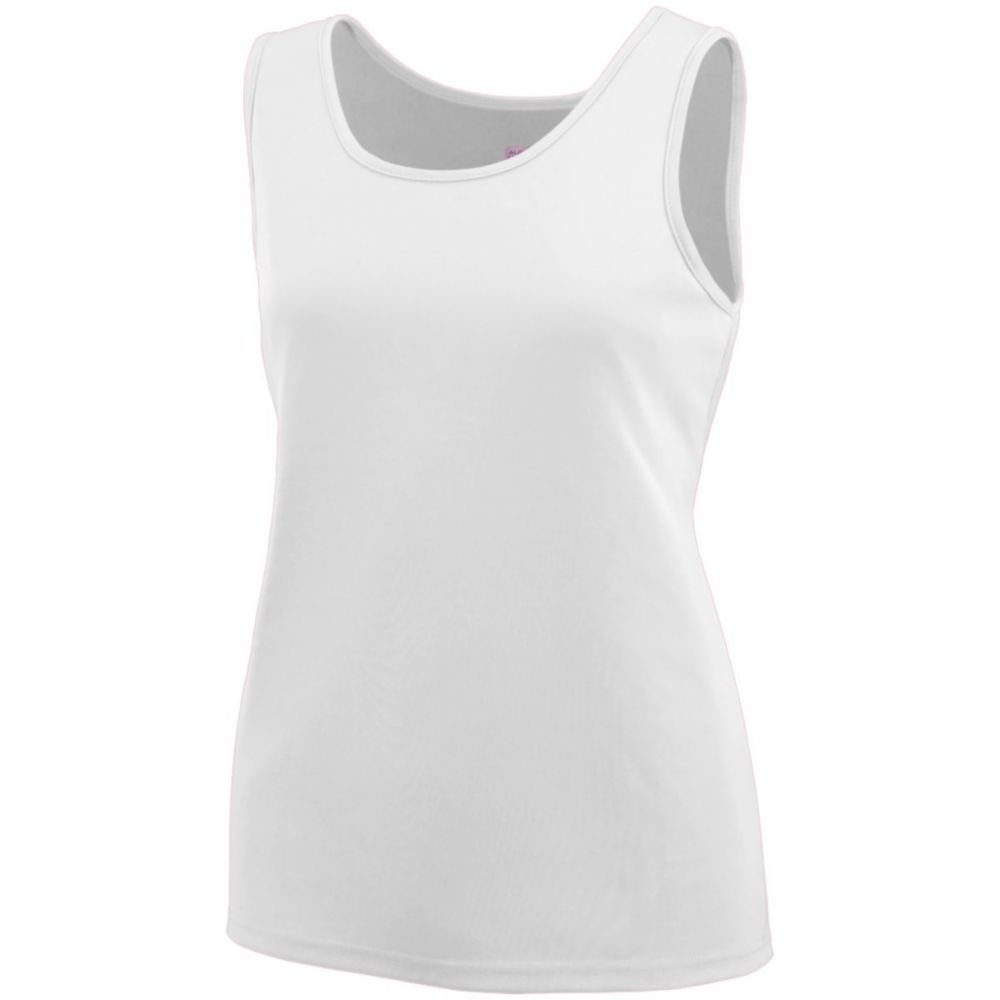 Augusta Sports Girls Training Tank, White, Large