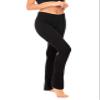 DEAR SPARKLE Bootcut Leggings for Women | Slim Look Bootleg Opaque Yoga Pants w Pocket + Plus Size (C5) (Black, X-Large) view 2