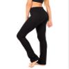 DEAR SPARKLE Bootcut Leggings for Women | Slim Look Bootleg Opaque Yoga Pants w Pocket + Plus Size (C5) (Black, X-Large) view 4