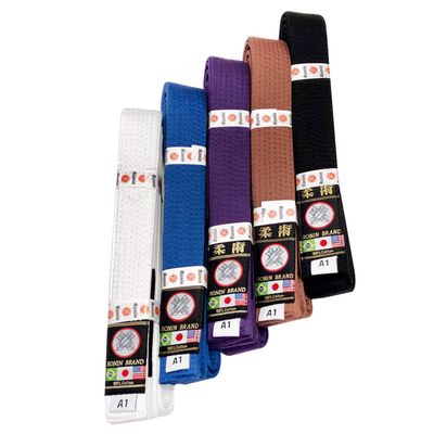 Ronin Brand BJJ Belt for Brazilian Jiu Jitsu Martial Arts Training (Purple, A2)