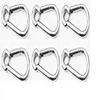 Marine Part Depot Six Stainless Steel Carabiner Spring Snap Links with Ring 2-3/8" view 1