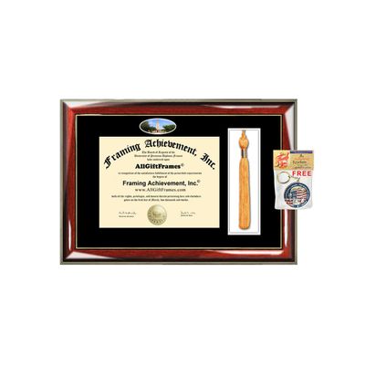 Louisiana State University Tassel Diploma Frame LSU Campus Picture Double Degree Plaque Tassel Holder Framing Graduation Gift Bachelor Master MBA Doctorate PHD Certificate Case